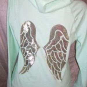 Victoria’s Secret gold bling Angel wing zip up hoodie limited edition